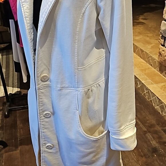 Prana cream color lightweight button front jacket size medium - Picture 3 of 7
